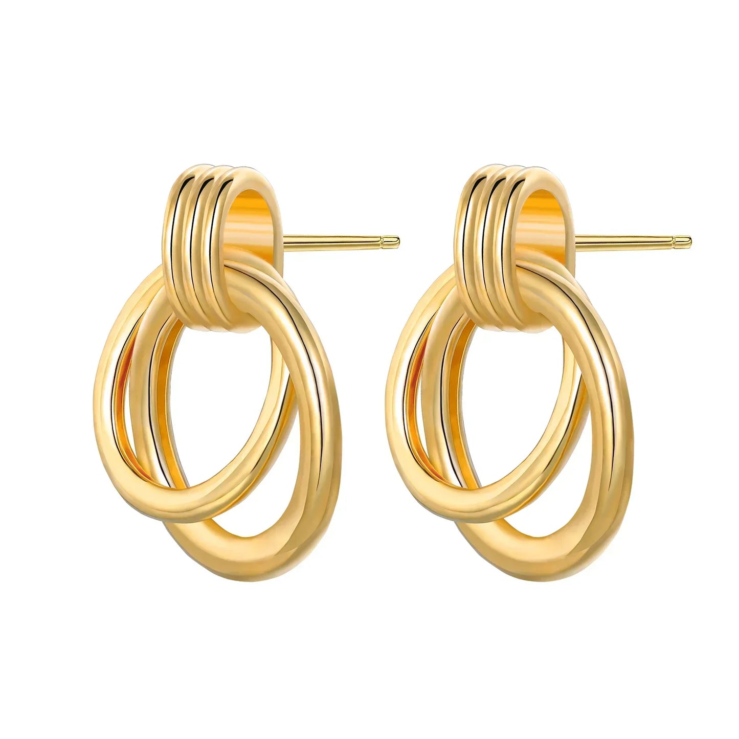 925 Sterling Silver Gold Hoop Earrings Halloween Pumpkin Skull Christmas Tree Zircon Studs for Women DIY Jewelry