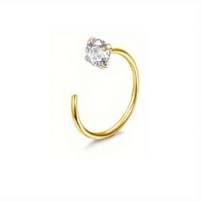 Bobisty Surgical Steel L Shaped Nose Ring Set Hypoallergenic Fashion Jewelry for Men and Women