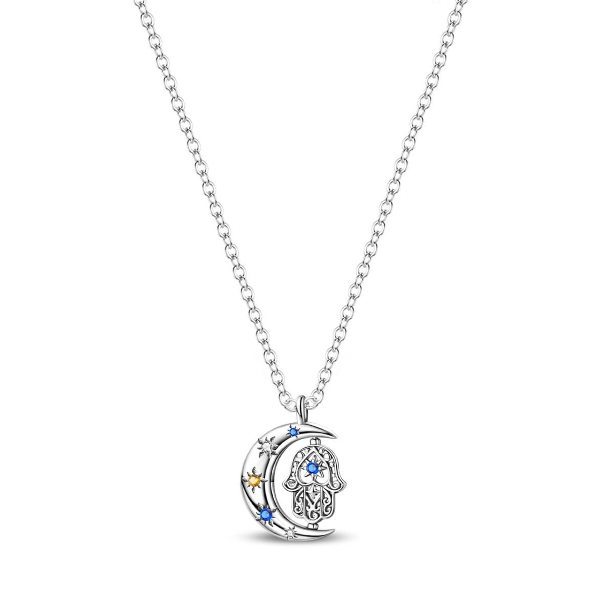 925 Sterling Silver Heart Butterfly Pendant Adjustable Sparkle Necklace for Women Elegant DIY Gift Jewelry