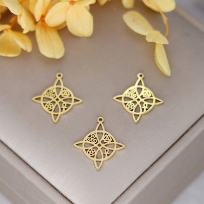 Elegant DIY Amulet Set: Phoenix Bird, Hummingbird, Snake Charms in Stainless Steel for Jewelry Making