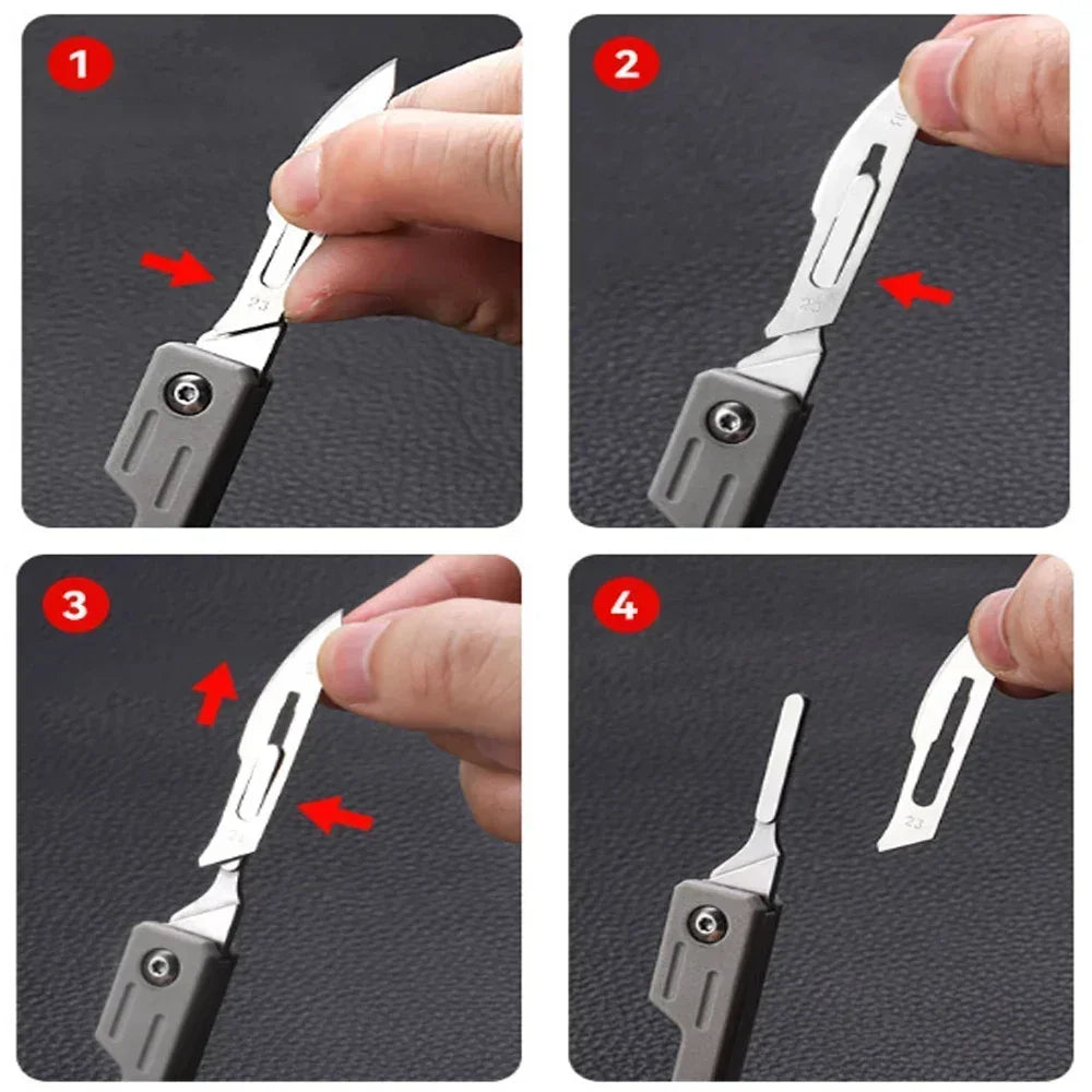 Plastic Handle Mini Performance Folding Mechanical Cost Scalpel Knife