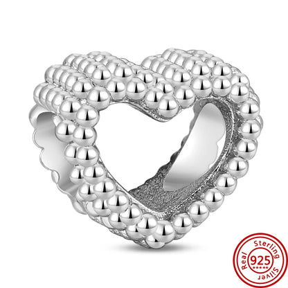 Silver Animal Hearts Infinity Crown Bead Charms Bracelet for Women 925 Sterling Silver Jewelry Y254