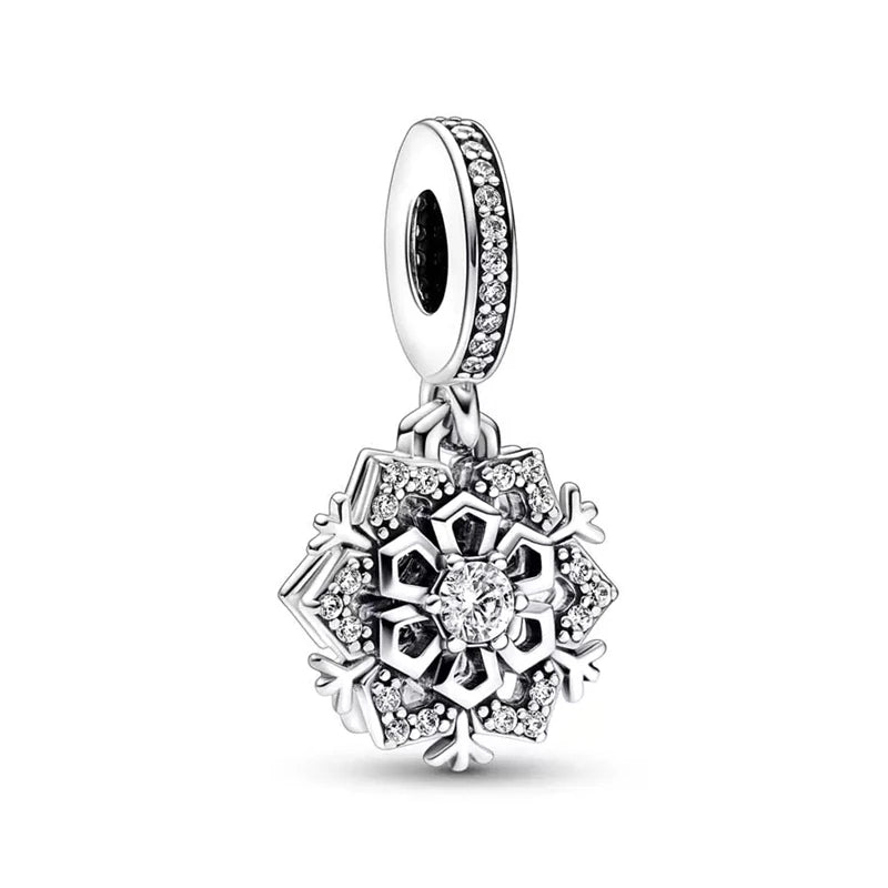 Miniso Snowflake Charm Beads 925 Sterling DIY Bracelet