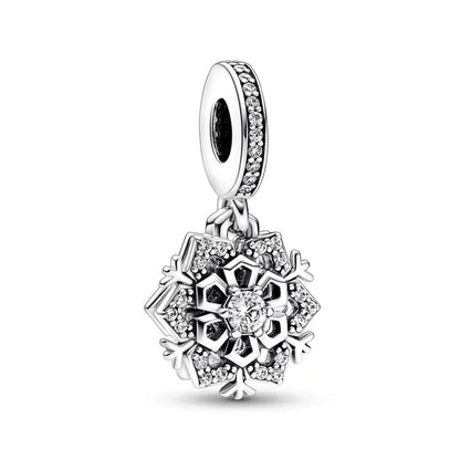 Miniso Snowflake Charm Beads 925 Sterling DIY Bracelet