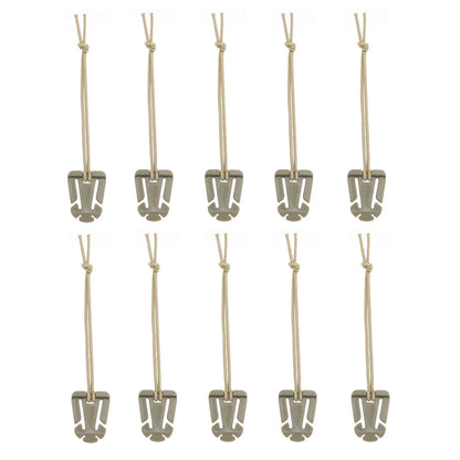 10pcs Molle Attachment Clips for Tactical Gear Management Khaki