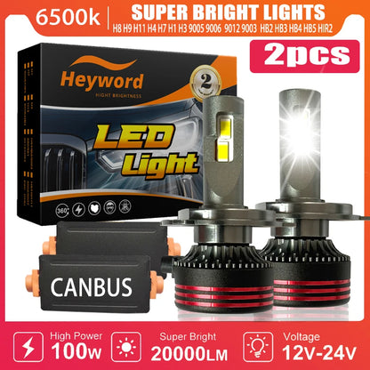 Heyword M8 Pro 160W 12000LM 6000K LED Headlights High Low Beam