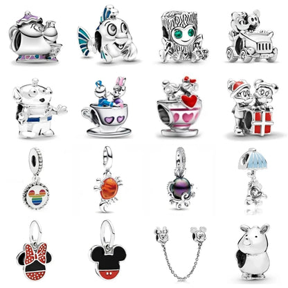 925 Silver Dress Pendant Charms for European Bracelets