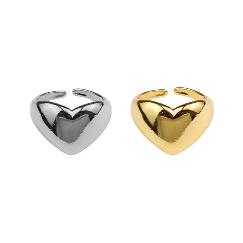 Simple Heart Ring for Men and Women - Trendy Metal Jewelry Gift