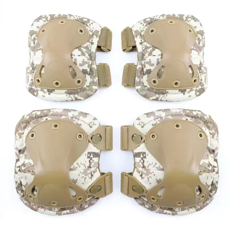 Unisex Camo Tactical KneePad Elbow Pads Safety Gear Kneecap Green Jungle