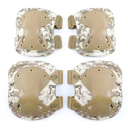 Unisex Camo Tactical KneePad Elbow Pads Safety Gear Kneecap Green Jungle