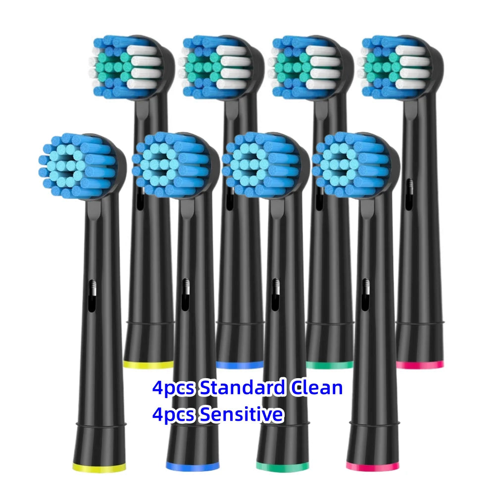 Toothbrush Replacement Heads Refill for Oral B Electric Toothbrush Pro1000 Pro 3000 Pro5000 Pro7000 Vitality Floss Action - 16 Pack 8 Assorted I