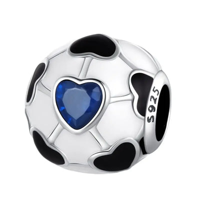 Original 925 Sterling Silver Sports Ball Charms Earrings Beads Pendants for Bracelet Necklace Jewelry Gift