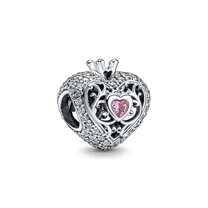 European Zircon Charm Beads 925 Silver Pendant Necklace for Women Gift P954