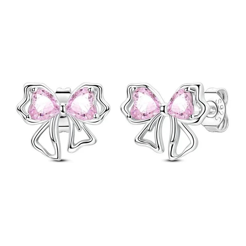 925 Sterling Silver Tulip Hoop Earrings with Dragonfly Firefly Bow Shell Conch and Turtle Designs Fine Jewelry Gifts for Women