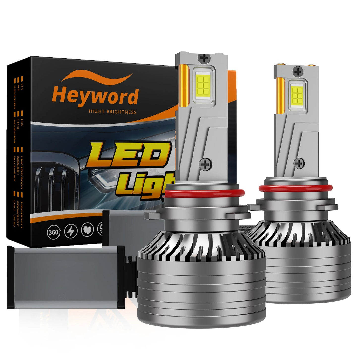 Heyword H7 60000LM LED Canbus 6000K Ultra Bright Headlight