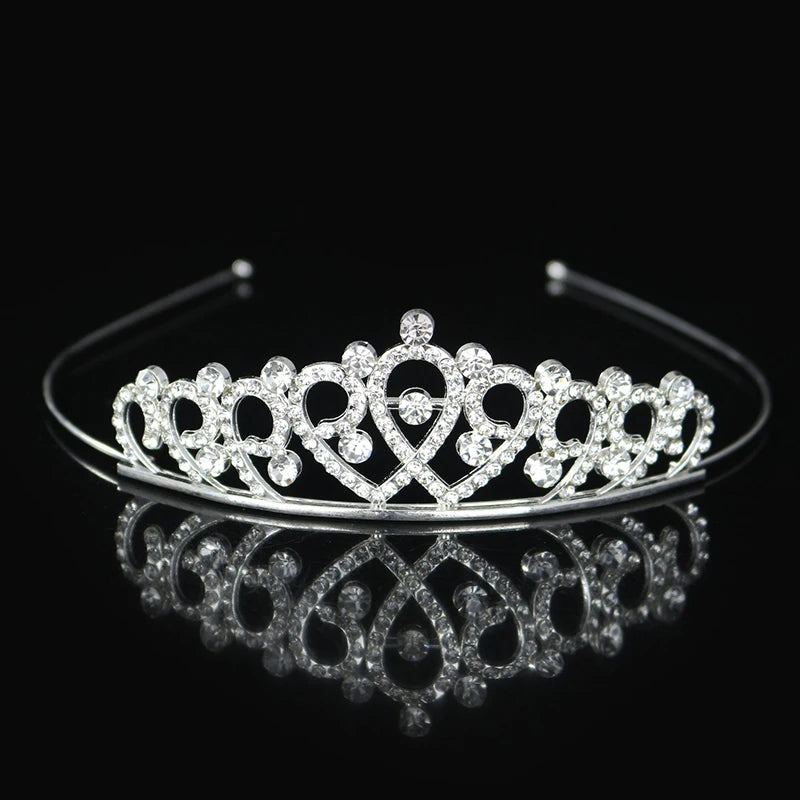 Elegant Crystal Princess Tiaras for Girls Wedding Party Hair Accessories