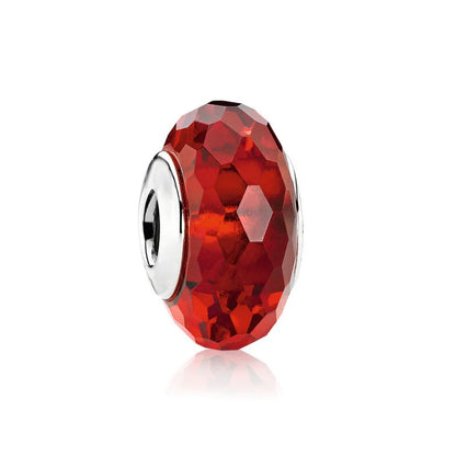 European 925 Sterling Silver Red Series DIY Charm Beads for Bracelet and Necklace Jewelry for Women