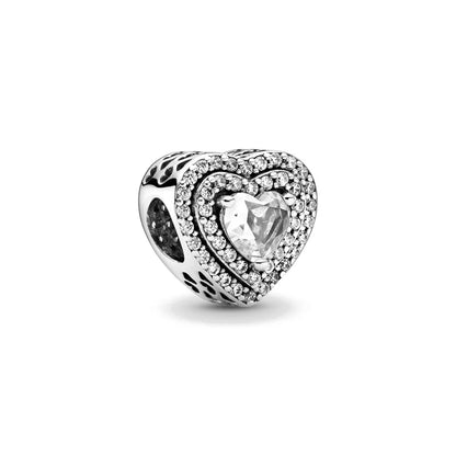 European Zircon Charm Beads 925 Silver Pendant Necklace for Women Gift P478