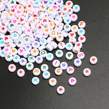 Chic Black Acrylic Beads with Gold Heart Design for Jewelry Crafting