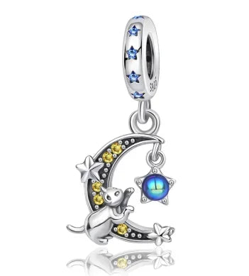 Original 925 Sterling Silver Cat Claw Charms with Zircon Accents Money Attract Earrings and DIY Necklace Bracelet Beads Gift Jewelry