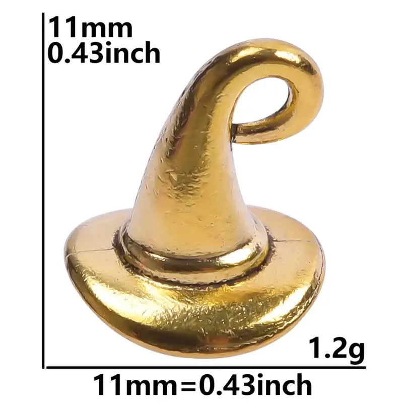 20 Pieces Lot Wicca DIY Witch Hat Charms Metal Alloy Pendants 25055