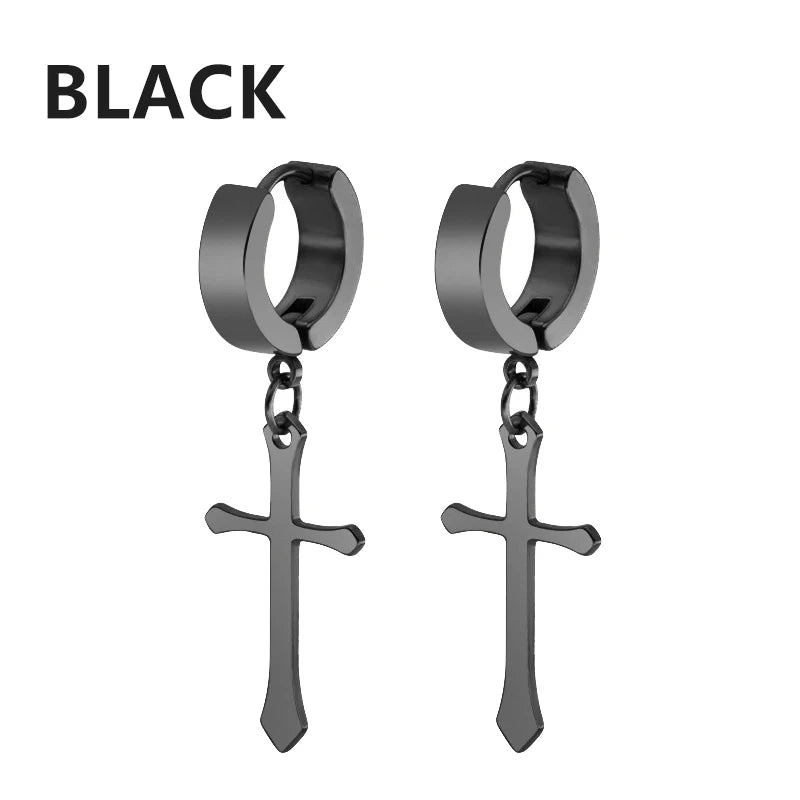 Punk Stainless Steel Stud Earrings Set for Men and Women Type24