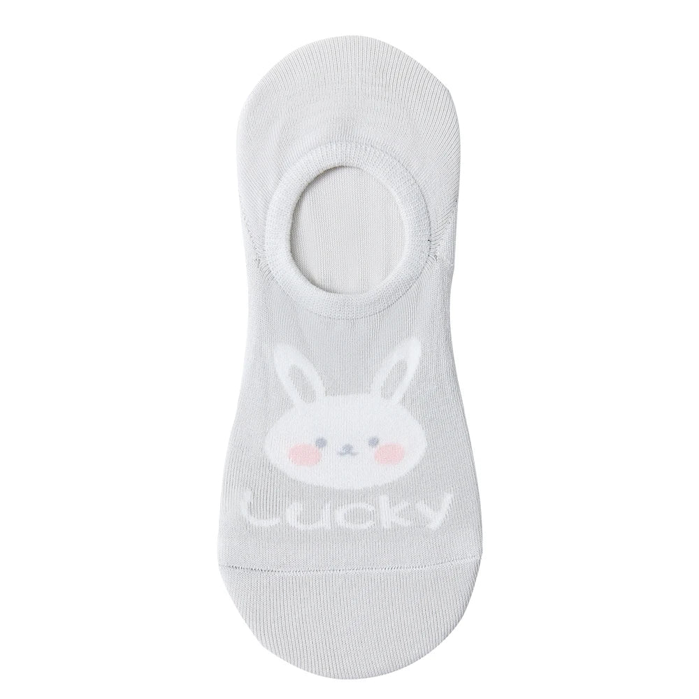 Women Kawaii Lucky Rabbit No Show Cotton Invisible Socks