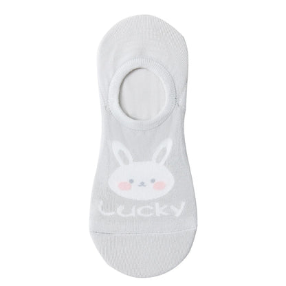 Women Kawaii Lucky Rabbit No Show Cotton Invisible Socks