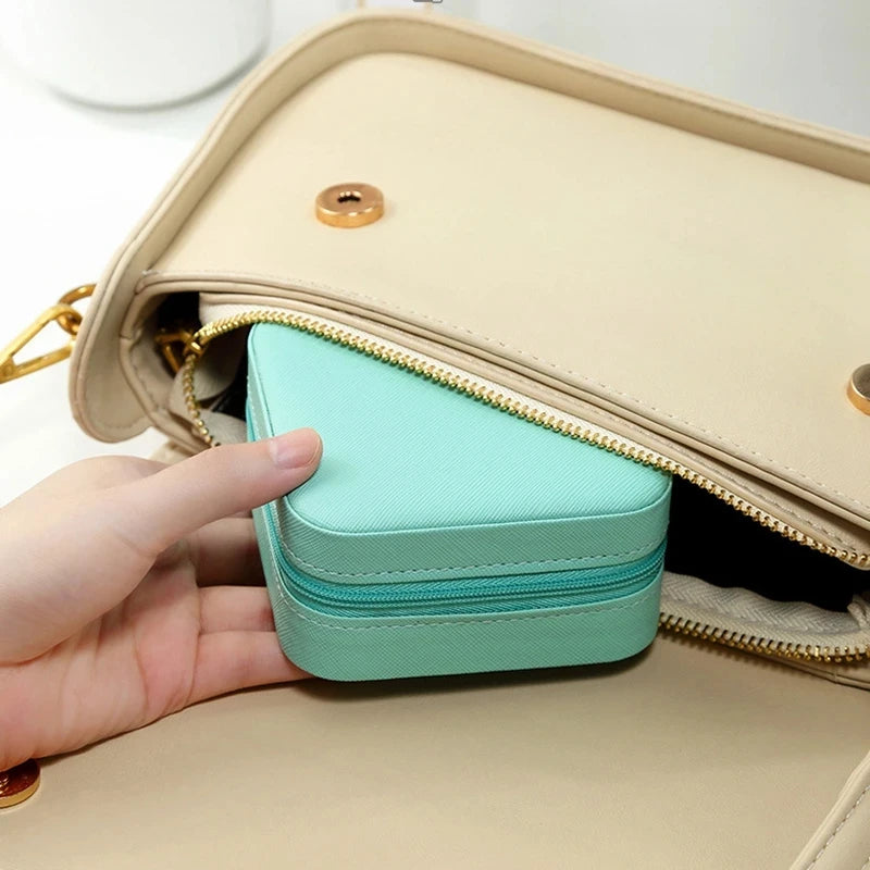 Portable Jewelry Storage Box Mini Organizer for Travel and Home Use