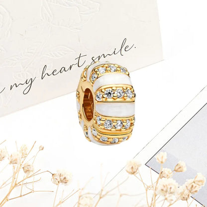 Sparkling Gold Safety Chain Infinity Snake Charm Beads