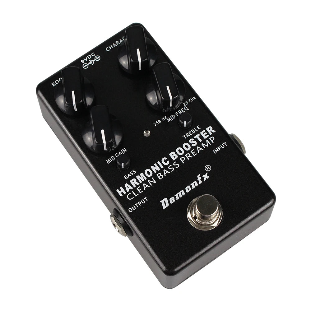 Bass Booster Clean Boost Preamp Bass Effect Pedal High Quality Demonfx Harmonic Booster