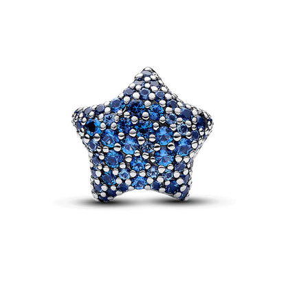 925 Sterling Silver Santa Elk Moon Star Bead Charm Cute