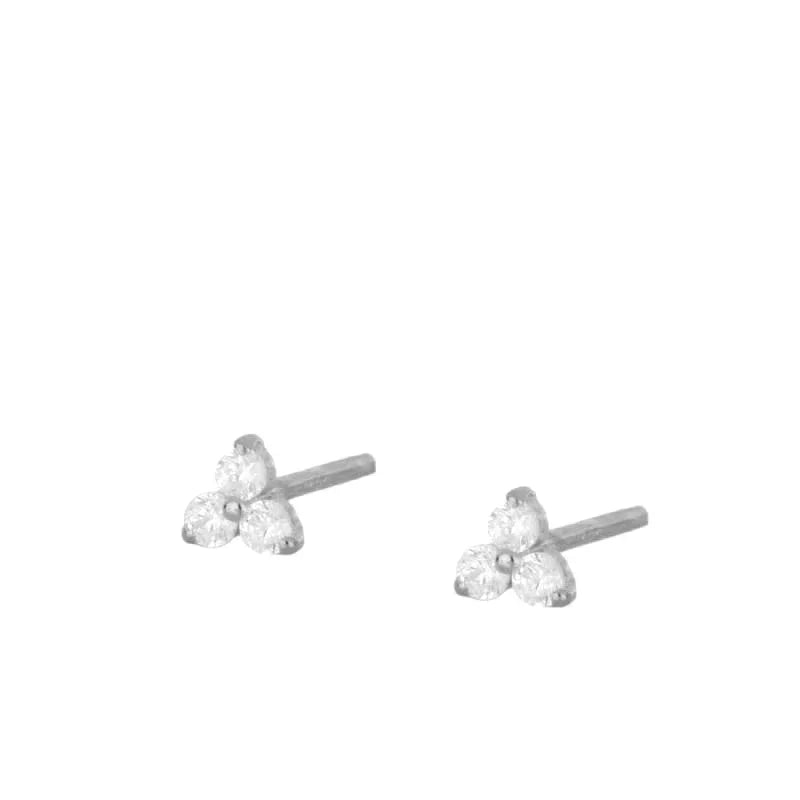 Crmya Gold Plated Women's Earrings Set with Vintage CZ Zircon Drop and Stud Hoops