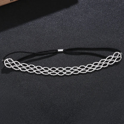 Luxury Pearl Rhinestone Beaded Hairband Lace Crown Crystal Bridal Tiara for Weddings and Special Events