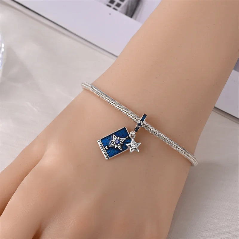 Mystical Zircon Tarot Star Pendant Bead for DIY Women's Jewelry