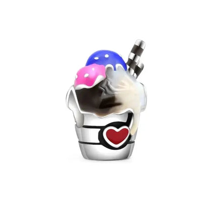 925 Sterling Silver Beer Bottle Popcorn Charm Bead Pendant