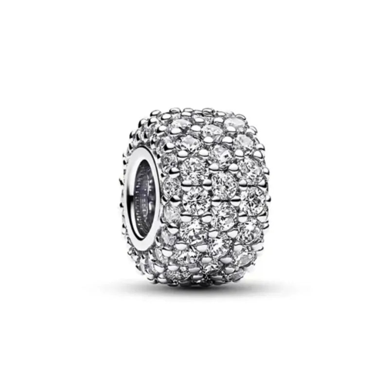 European Zircon Charm Beads 925 Silver Pendant Necklace for Women Gift P1835