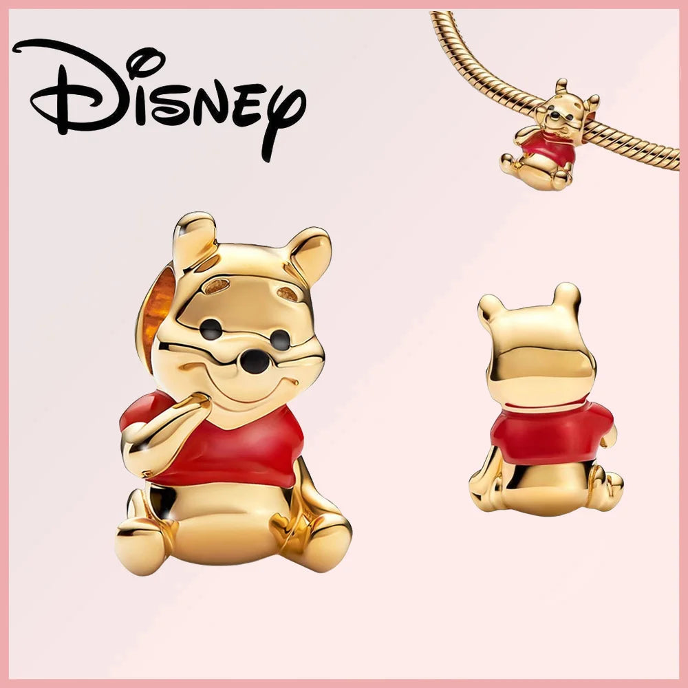Disney 925 Sterling Silver Stitch Minnie Winnie Dangle