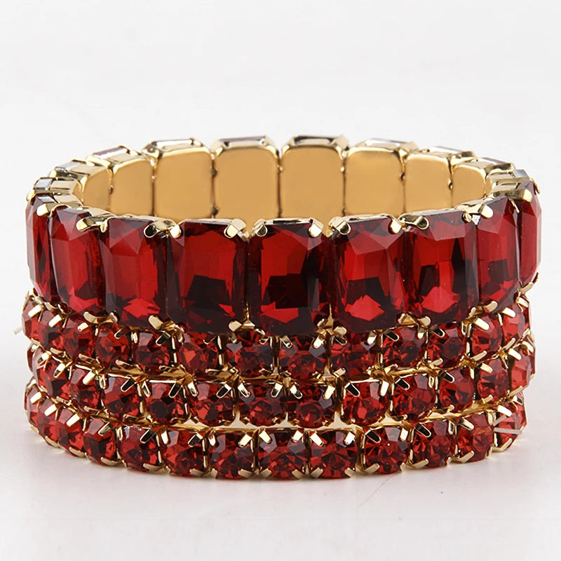 Bohemian Chic Colorful Glass Beaded Stackable Bracelets Set for Women