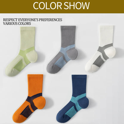 Marathon Running Socks Men Breathable Anti Odor Crew