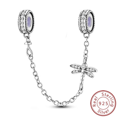 Glowing Firefly Butterfly Charm Bead 925 Sterling Silver Pendant for Bracelets KTC641