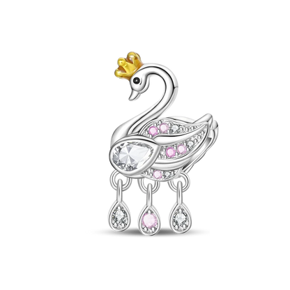 925 Sterling Silver Animal Charms Set Elephant Cat Capybara Swan Zircon Beads for DIY Necklace and Bracelet Jewelry Gift