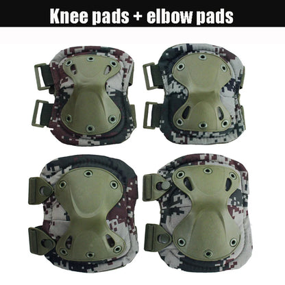 Unisex Camo Tactical KneePad Elbow Pads Safety Gear Kneecap 07