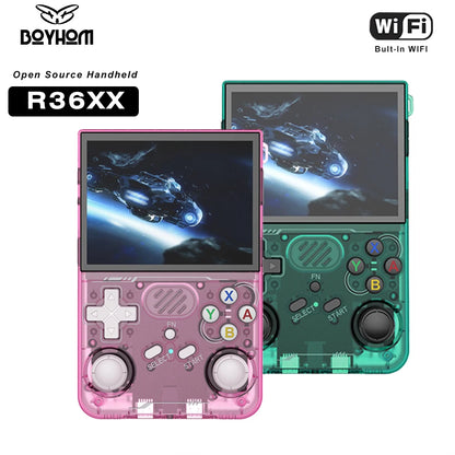 BOYHOM R36XX 3.5 Inch IPS Portable Handheld Game Console Linux Built In WiFi Retro 15000 Plus Games Type C Rechargeable Birthday Gift