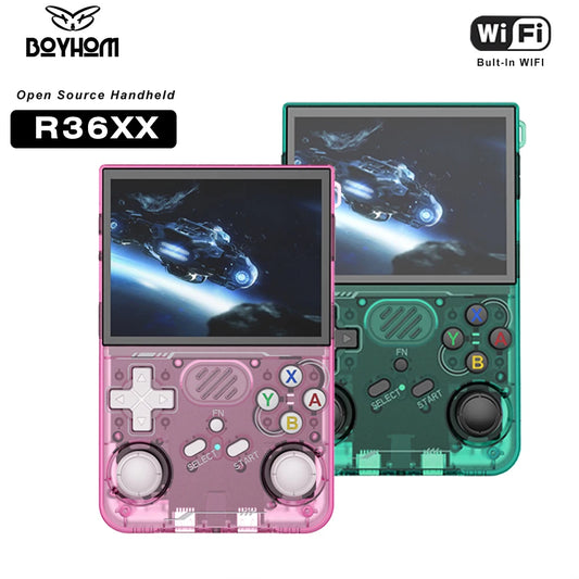 BOYHOM R36XX 3.5 Inch IPS Portable Handheld Game Console Linux Built In WiFi Retro 15000 Plus Games Type C Rechargeable Birthday Gift