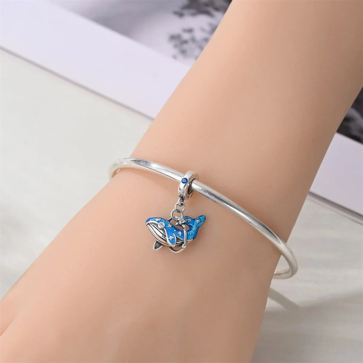 925 Sterling Silver Animal Charms Set Elephant Chameleon Fish Cat Beads for DIY Bracelets Pendant Fine Jewelry Gift