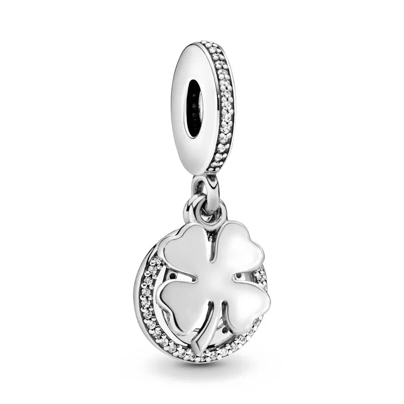 European Clip Safety Moon Star Family Tree Clover Beads for 925 Silver Bracelet Necklace Jewelry Accessories for Women