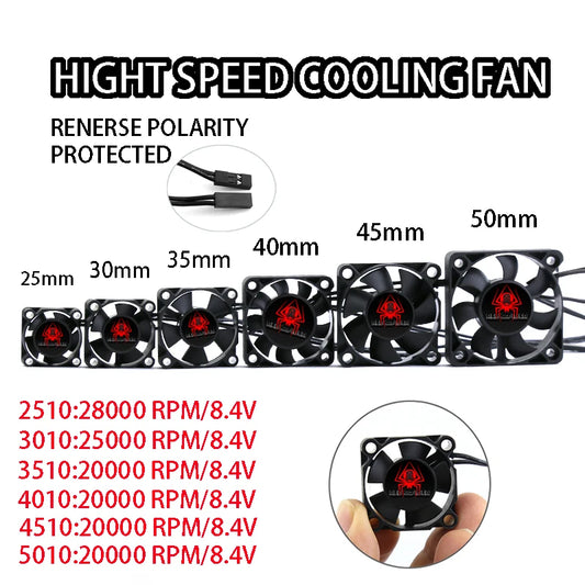 25mm 30mm 35mm 40mm 45mm 50mm High-speed Cooling Fan Universal Parts