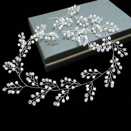 Elegant Pearl Bridal Tiara Headband for Weddings and Photography