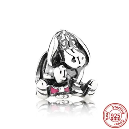 Sterling Silver Animal Charm Beads for Bracelets Featuring Unicorns, Squirrels, Elephants, Owls, Cats, Dogs, Lions, Bears and Rabbits Y348